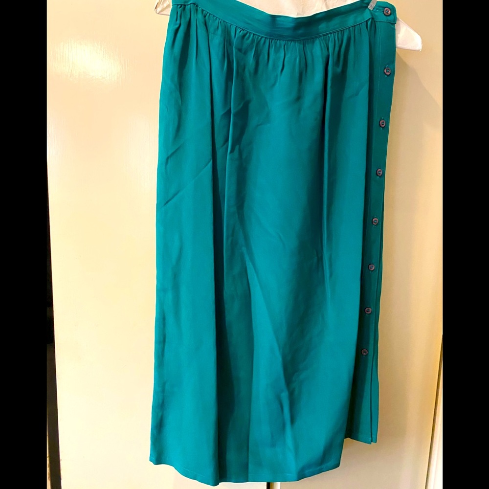 ANN CRIMMINS 100% SILK SKIRT